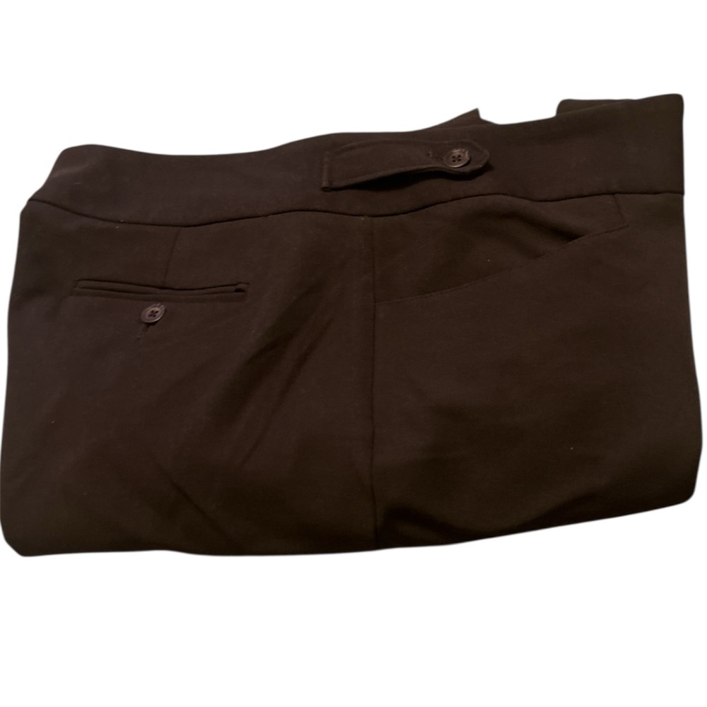 Anne Klein Bootleg Dress Pants Brown Women 14P